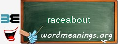 WordMeaning blackboard for raceabout